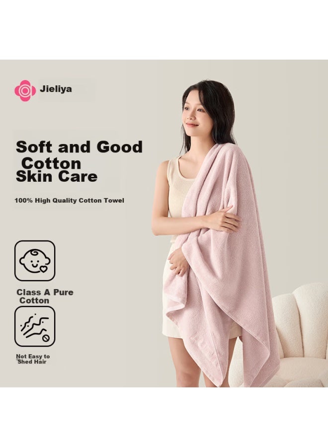 Grace 100% Cotton Extra Large Thick Absorbent Bath Towel 450g Quick Dry Adult Bath Towel Pink - Image 2