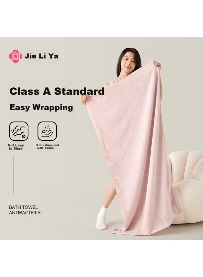 Grace 100% Cotton Extra Large Thick Absorbent Bath Towel 450g Quick Dry Adult Bath Towel Pink - Image 4