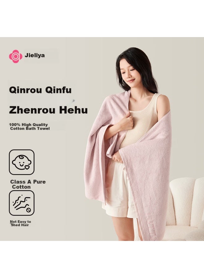 Grace 100% Cotton Extra Large Thick Absorbent Bath Towel 450g Quick Dry Adult Bath Towel Pink - Image 3