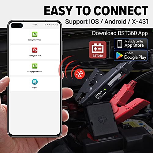 Launch 2025 Launch Upgraded BST360 6V 12V Car Battery Tester, Bluetooth Battery Load Tester Charging Cranking System Analyzer for Android/iPhone/Launch X431, 100-2000 CCA Alternator Tester Voltmeter - Image 4
