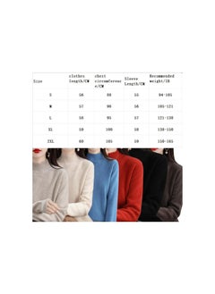 Women High Neck Cashmere Wool Sweater Thick Half-High-Necked Long Sleeve Knitted Pullover Tops