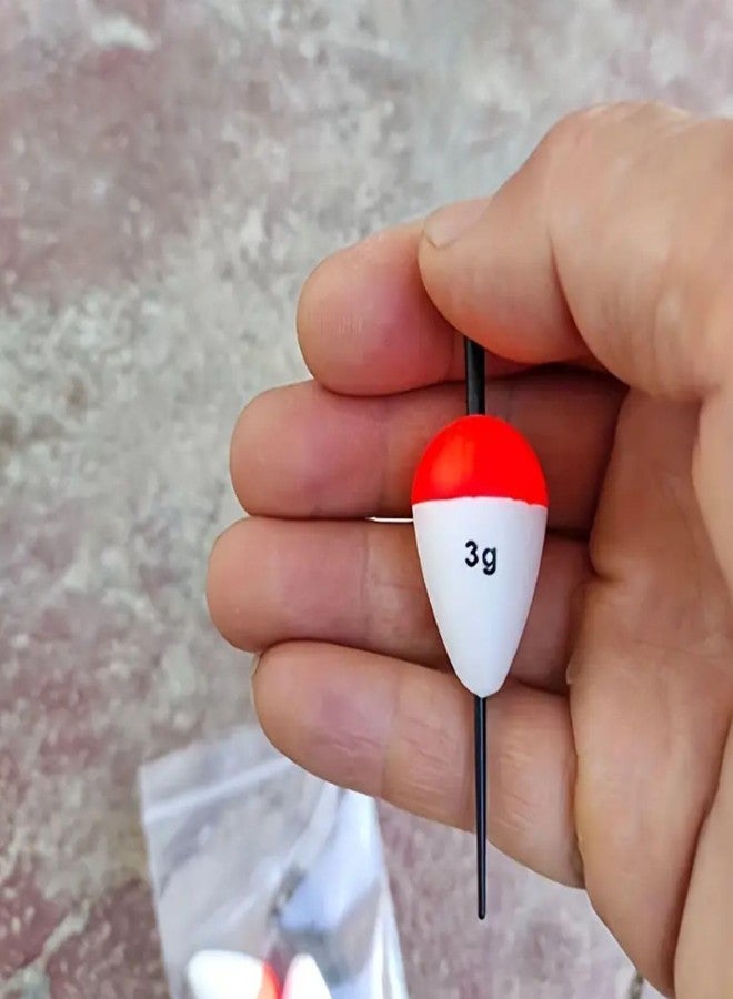 VAYINATO® 2pcs (3g & 5g) High-Visibility Red & White EVA Foam Fishing Floats - Large Buoyancy, Durable for Long Casts, Ideal for Freshwater & Saltwater Fishing - Image 3