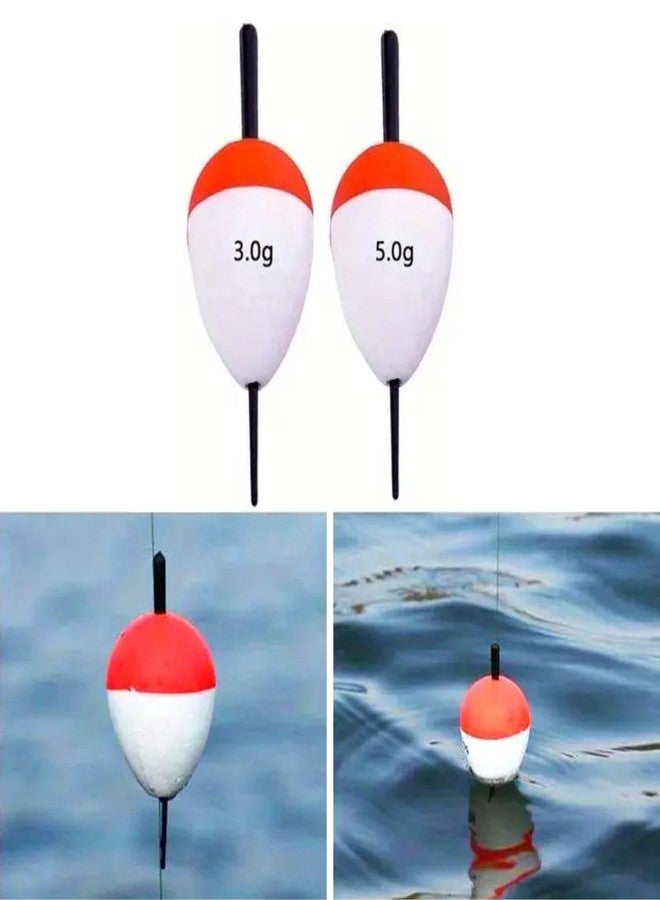 VAYINATO® 2pcs (3g & 5g) High-Visibility Red & White EVA Foam Fishing Floats - Large Buoyancy, Durable for Long Casts, Ideal for Freshwater & Saltwater Fishing - Image 1