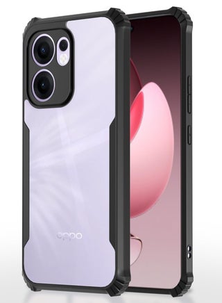 Case for Oppo Reno 13 F 5G Clear Cover Hard PC Back Cover with Shockproof TPU Black Border 360 Degree Impact Resistant non-Yellowing Transparent Cover For Oppo Reno13 F 5G - pzsku/Z481B672D396044E32BA6Z/45/1748163857/6254dac2-019c-4ae1-9eb1-1cdb25720dc2
