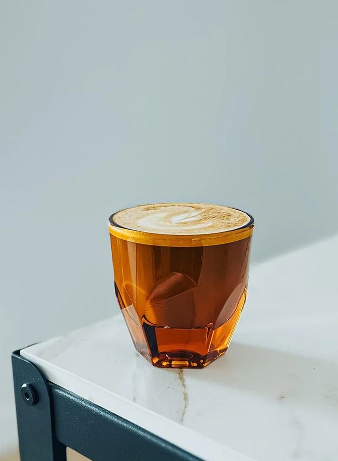 notNeutral Vero Cortado Glass/Coffee Cup, Amber - 4.25 oz, Set of 2 - Image 2