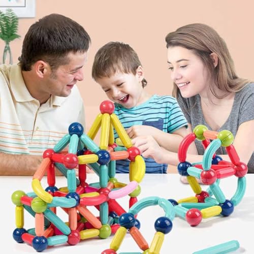 TinyPlay Magnetic Sticks Building Blocks for Kids | 24 Pcs Construction Toy Set for Boys and Girls Age 2+ | Fun Learning Magnetic Toy (Multicolor) - Image 1