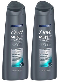 Men+Care Dermacare Scalp 2-in-1 Shampoo + Conditioner, Dandruff Defense, 12 Ounce (Pack of 2)