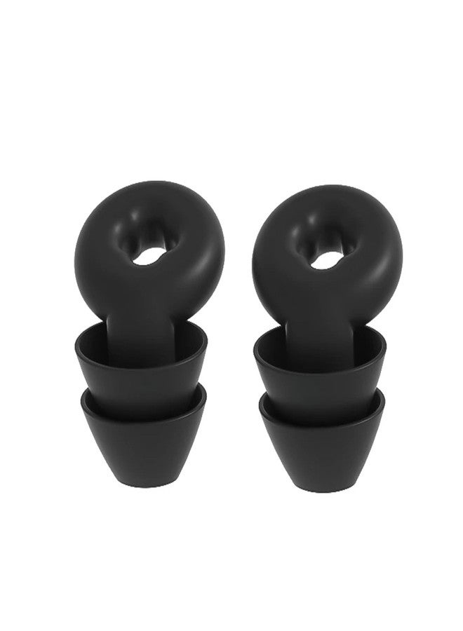 AUGEN Ear Plugs for Sleeping, Noise Canceling, Reusable Silicone Earplugs for Hearing Protection, Waterproof EarPlugs Suitable for Sleeping Swimming Studying Traveling Concerts Airplanes (Black, M3 - Image 1