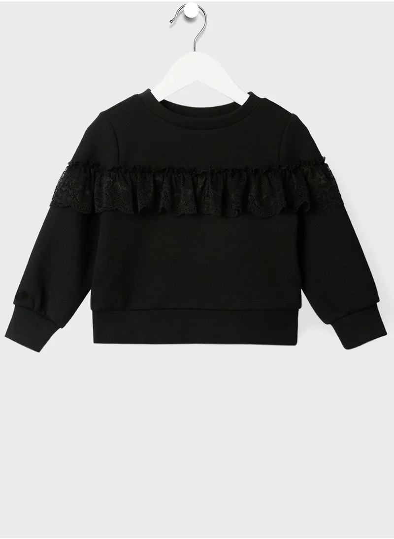 ONLY Kids Lace Panel Sweater