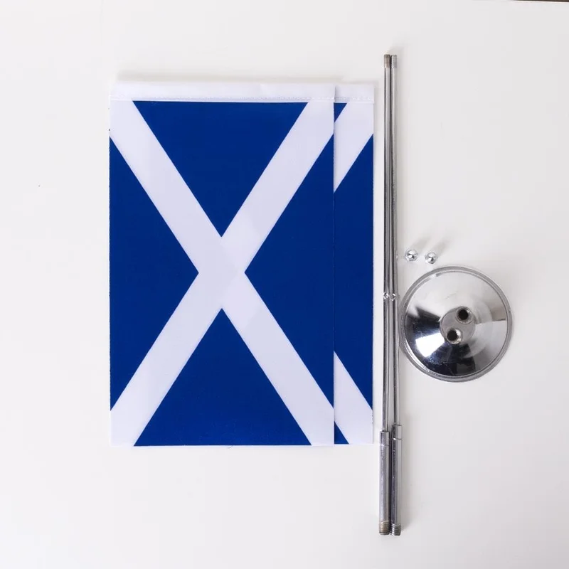 زد سي بايراك Zc Flag Scotland 2 Piece Table Flag Satin Fabric Digital Printing 15x22,5 cm