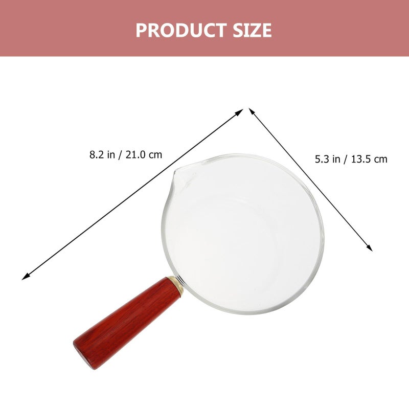 Wooden Handle Glass Mini Saucepan For Breakfast Milk Cooking Kitchen Use - Image 3