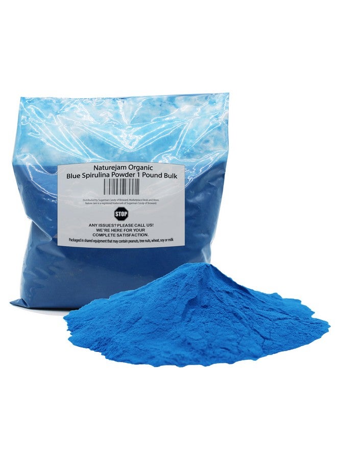 Naturejam Organic Blue Spirulina Powder 1 Pound Bulk-Premium Culinary Grade for Smoothies - Image 1