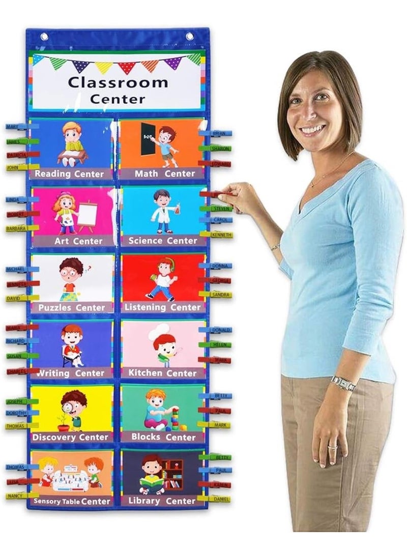 Classroom Center Pocket Chart,Classroom Management Pocket Chart,Classroom Course Tracking Pocket Charts - Image 5