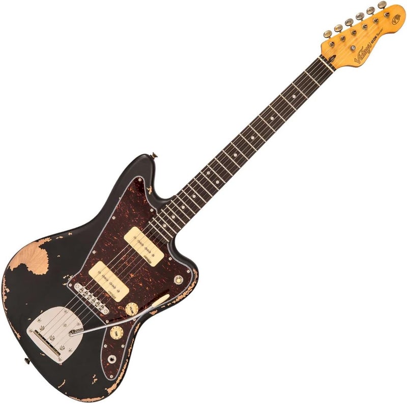 vintage غيتار كهربائي أيقوني فينتاج V65V - أسود - Image 3