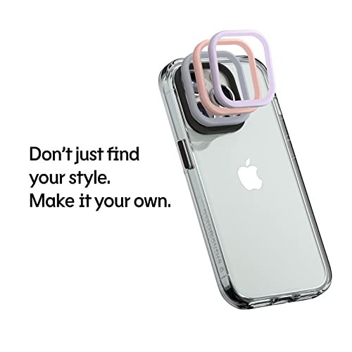 RhinoShield Crystal Clear Case Compatible with [iPhone 13 Pro] | Advanced Yellowing Resistance, High Transparency, Protective and Customizable Clear Phone Case - Black Camera Ring - Image 4