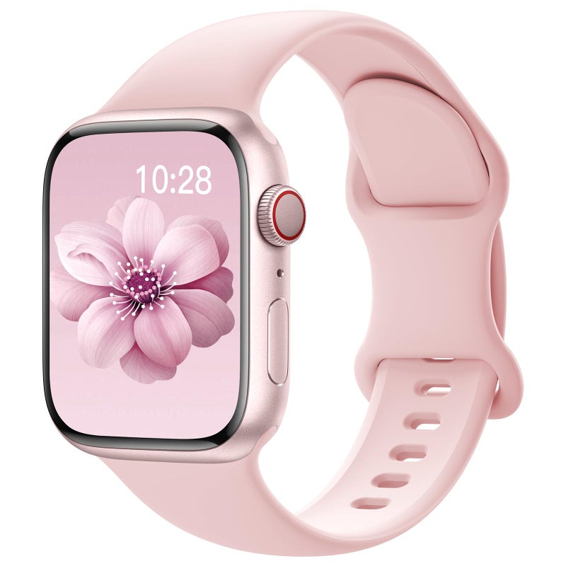 SuperNaNa Sport Silicone Band Compatible with Apple Watch Bands 40mm 38mm 41mm 44mm 45mm 42mm 49mm Women Men,Soft Wristband Waterproof Replacement Sport Strap for iWatch Bands Series 9 8 7 6 5 4 3 2 1 SE Ultra - Image 1