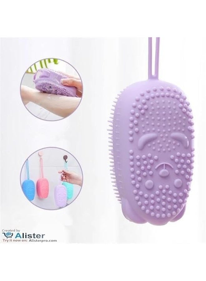 Silicone Bath Brush for Body Cleaning – Double-Sided Deep Cleansing and Massage Bath Loofah for Men and Women – Different Color Options 2 Pcs - Image 5