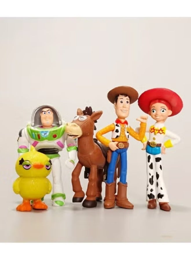 7 قطع العاب من شخصيات سلسلة افلام حكاية لعبة وودي وجيسي و باز و فوركي الملعقة و الحصان بولسي مناسبة في الديكور لمن يحب سلسة افلام ديزني حكاية لعبة و ممكن هدية جميلة كعكة مزينه بالعاب الشخصيات  حجم لطيف جدا و الوان رائعة - Image 2