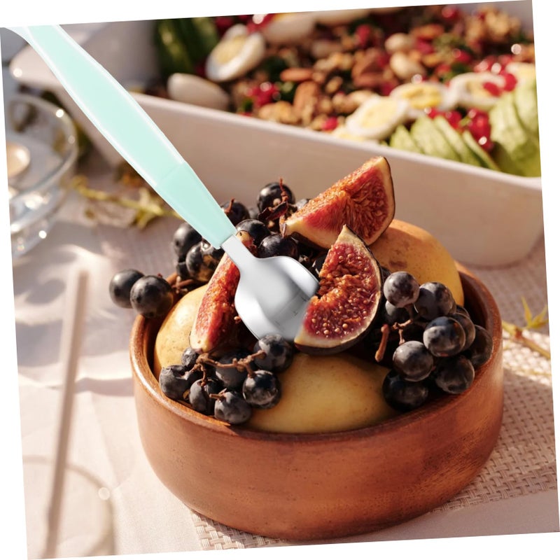 2 Stainless Steel Feeding Spoons with Smooth Edges Dredging Feeders Random Color - Image 5