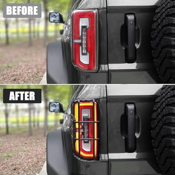 ريحني غطاء ضوء الذيل متوافق مع ملحقات فورد برونكو 20212025 واقي مصابيح خلفية من نوع A - Image 3