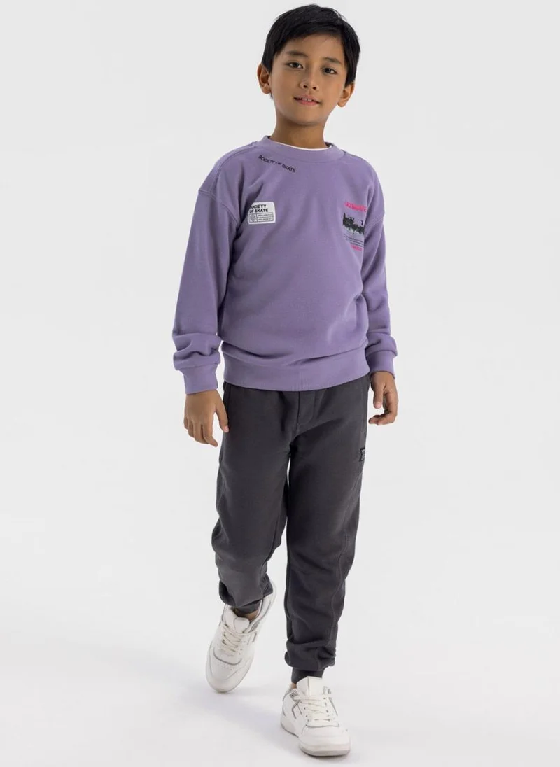MINOTI Kids Boys  Oversized Graphic Crew Neck Sweatshirt