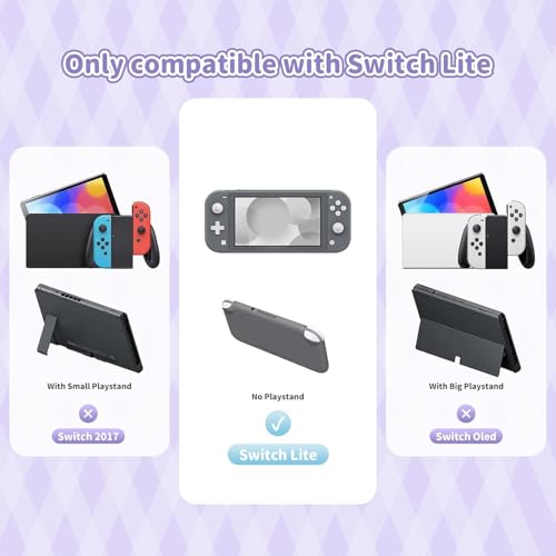 Kuitmor Protective Case for Switch Lite,Anti-Scratch Protective Shell Soft Silicone Cover Case for Switch Lite 2019 with 2 Thumb Grip Caps - KLM - Image 2