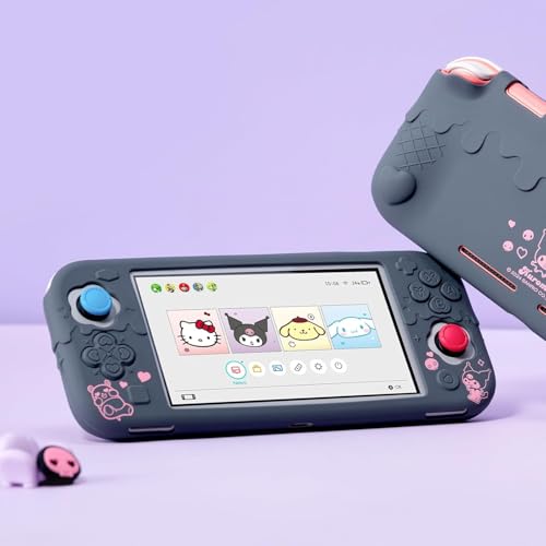 Kuitmor Protective Case for Switch Lite,Anti-Scratch Protective Shell Soft Silicone Cover Case for Switch Lite 2019 with 2 Thumb Grip Caps - KLM - Image 5