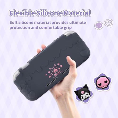 Kuitmor Protective Case for Switch Lite,Anti-Scratch Protective Shell Soft Silicone Cover Case for Switch Lite 2019 with 2 Thumb Grip Caps - KLM - Image 3