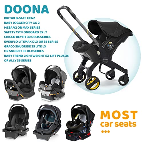 IvyWind Universal Car Seat Rain Cover, Weather Shield for Infant Car Seat with Storage Bag, Side Ventilation & Handle Opening, Provides Extra Protect Baby During The Covid-19, Baby Travel Accessories, Black - Image 4