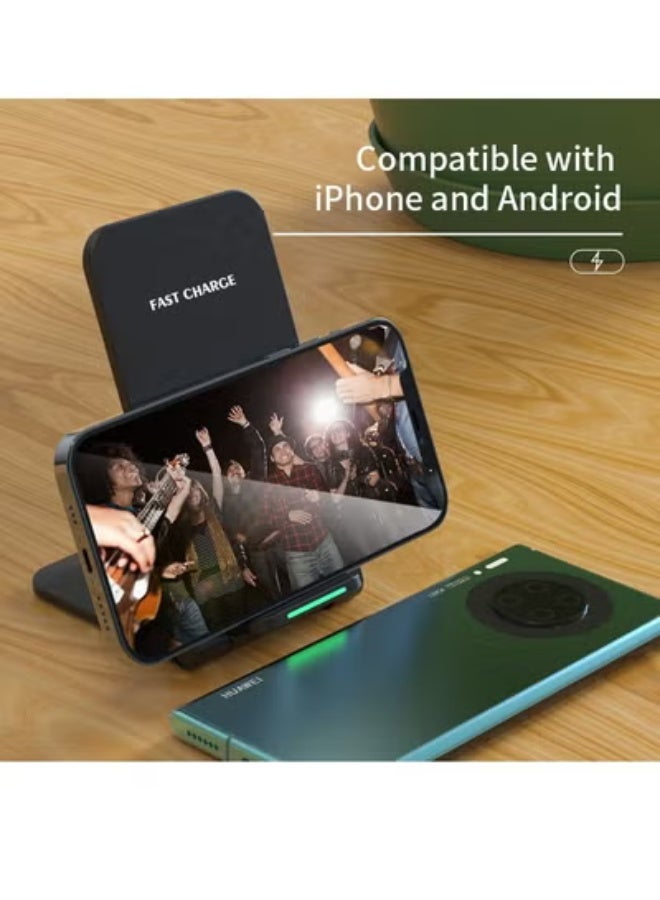 AROAQ 100W Wireless Charger For iPhone 16, iPhone, iPhone 15, iPhone 14, 13 12 Pro Max 11 Phone Stand Fast Charging Charger for Samsung Note 20/10 S21 Ultra S24 S23 Ultra S22 Foldable - Image 5