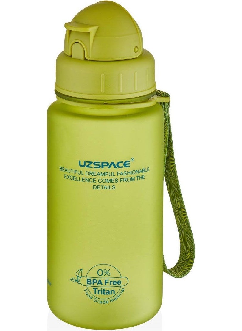 UZSPACE - Tritan Water Flask with Pipette 400 ml Green - Image 1