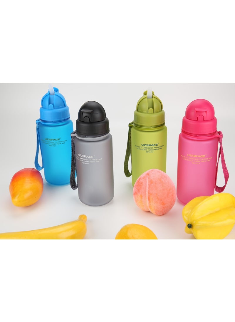 UZSPACE - Tritan Water Flask with Pipette 400 ml Green - Image 1