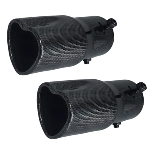 OtpOutopa Car Exhaust Tip 25 inch Inlet Universal Heart Shaped Exhaust Pipe Straight Muffler Tip Modification Tail Pipe Stainless Steel Tail Throat Adjustable Thickened Pipe
