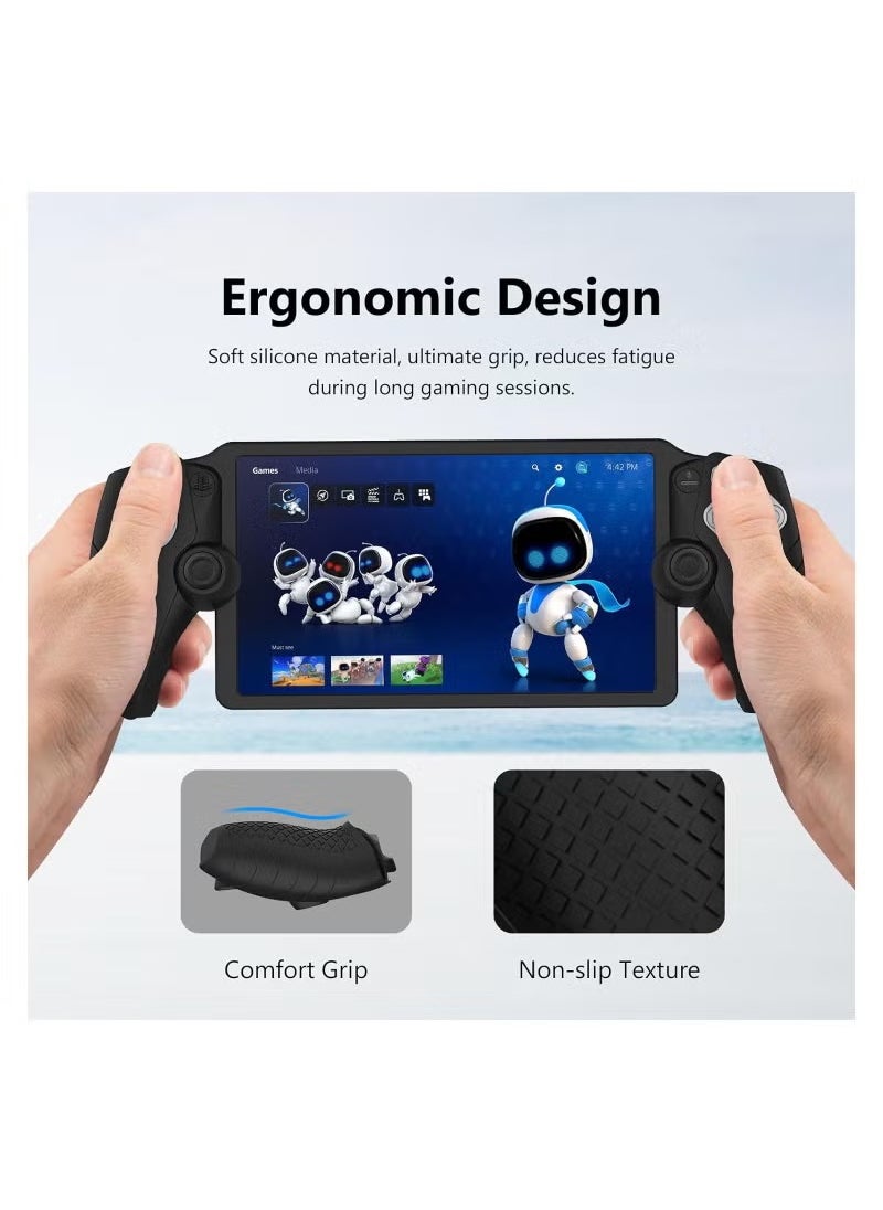 Generic Protective Case for Sony Playstation Portal Remote Player, Soft Silicone Protective Skin Cover for Handheld Gaming Controller, All-Around Protection Cover, Non-Slip and Anti-Scratch Design  - Image 2