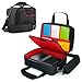 USA Gear Card Deck Storage Bag Compatible with TCG and CCG Deck Games Card Protector Bag with Padded Shoulder Strap Customizable Interior Weather Resistant Fits Boxes and Loose Cards Red - Image 2