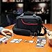 USA Gear Card Deck Storage Bag Compatible with TCG and CCG Deck Games Card Protector Bag with Padded Shoulder Strap Customizable Interior Weather Resistant Fits Boxes and Loose Cards Red - Image 4