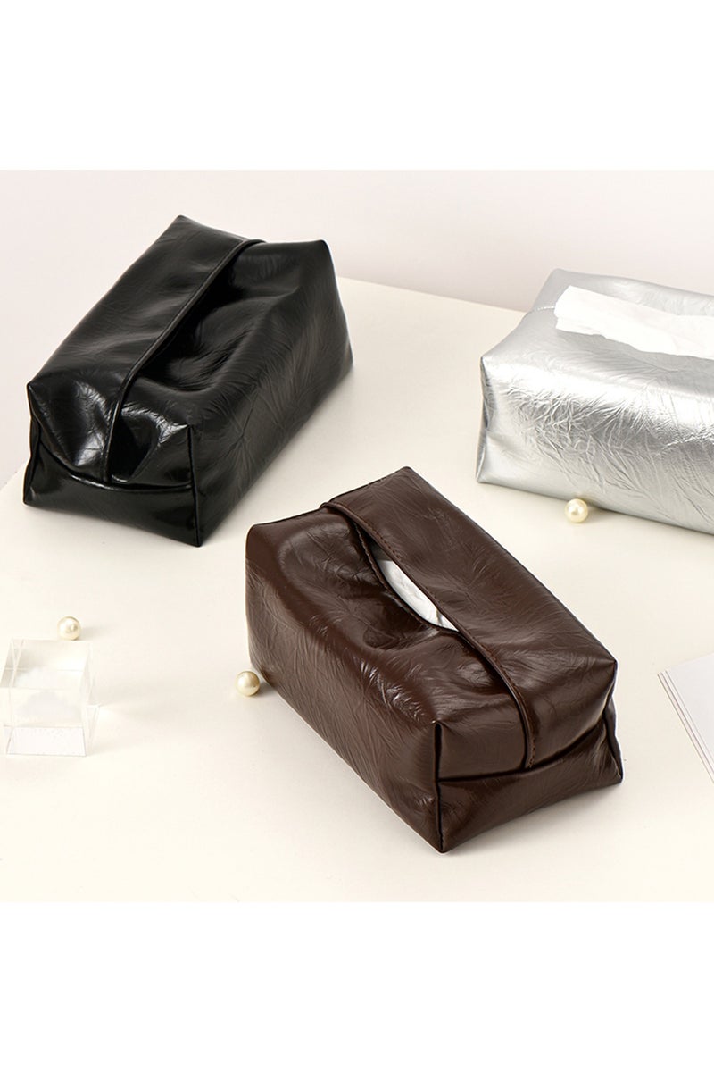 FUKE Tissue Storage Box PU Leather Rectangular Decorative Tissue Box for Desktops, Bathrooms, Cars and Offices - Image 5