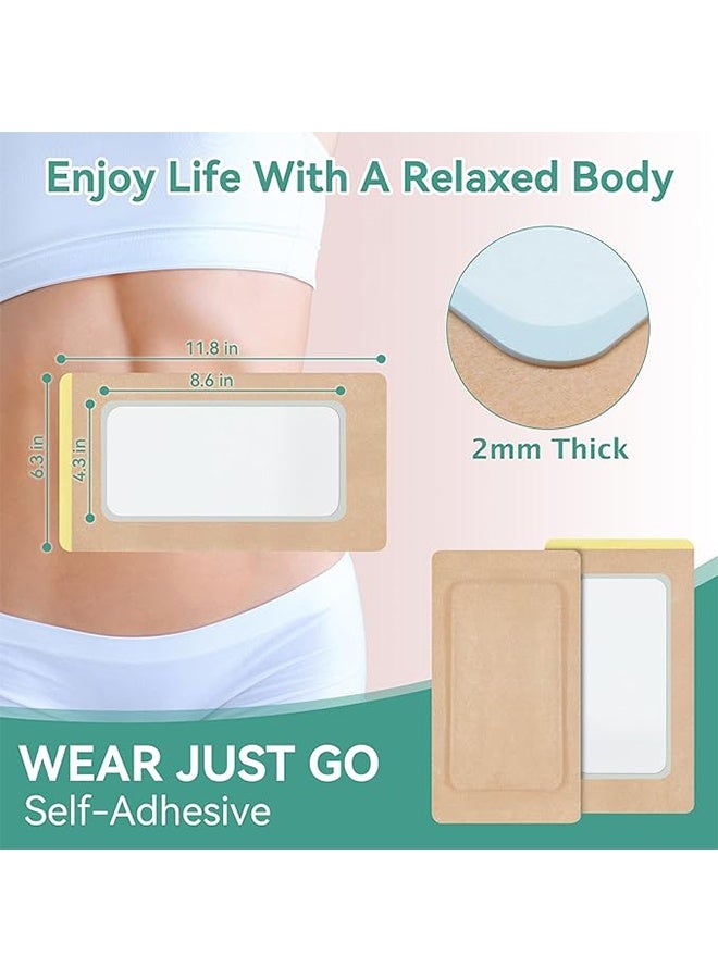 لاصقات زيت الخروع، عبوة من 10 لاصقات، قابلة لإعادة الاستخدام، ذاتية اللصق، مانعة للتسرب، لتنقية الكبد، وآلام العضلات، والأرق، والهضم، مناسبة للبطن، والظهر، والكتف، والفخذ. - Image 2