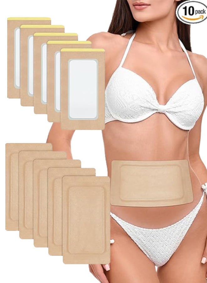 لاصقات زيت الخروع، عبوة من 10 لاصقات، قابلة لإعادة الاستخدام، ذاتية اللصق، مانعة للتسرب، لتنقية الكبد، وآلام العضلات، والأرق، والهضم، مناسبة للبطن، والظهر، والكتف، والفخذ. - Image 1