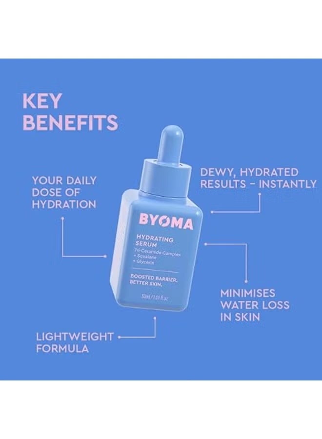 BYOMA Hydrating Serum - Moisturizing Facial Serum with Squalane, Glycerin & Ceramides - Hydrating for Glowing, Dewy Skin - 1.01 fl. oz - Image 3