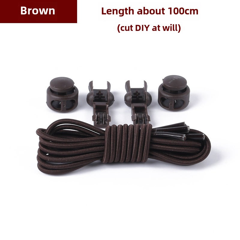 إسكدنيا Colorful Elastic No-Tie Shoelaces for Adults and Kids Brown