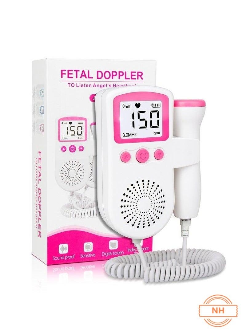NH Fetal Doppler,Portable Ultrasound Doppler Fetal Heart Rate Monitor with LCD Screen Prenatal Heartrate Monitor - Image 1