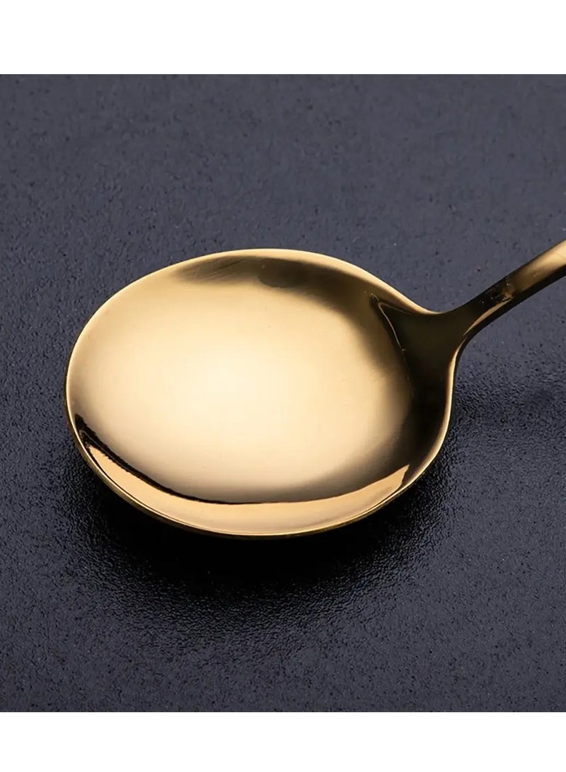 🍴Cutlery set - Cutlery sets - Very chic 24-piece fork, knife, and spoon set - Spoon and fork set for 6 people - Stainless steel silver cutlery set: 24 pieces of cutlery, forks, spoons, and a steak knife - Cutlery set for 6 people, 24 pieces, cutlery with fork and knife, stainless steel cutlery, dishwasher safe - Image 4