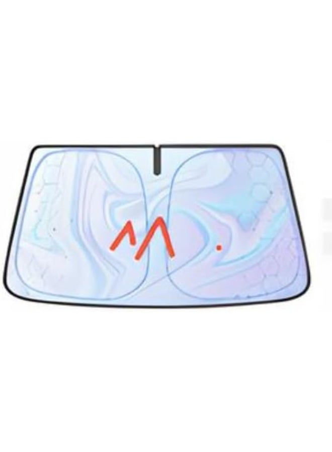 7MD Windshield Sunshade for Car, Foldable Reflective Car Sunshade Cover, UV Protection Windshield Shade Blocks 99% Sunlight and Heat, Universal Fit Car Front Window Sun Protector with Storage Bag - Image 1