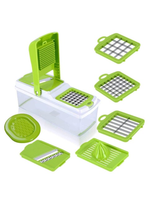 Vegetable Chopper, 12 in 1 Professional Food Chopper, Multi Salad Cutter, Vegetable Slice Cutter, Food Processor, Vegetable Slicer, Shred, Grate, Finger Chips Cutter, Salad Maker,
