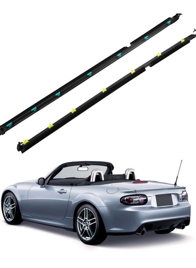 PNYZIK 2 Pcs Weatherstrip Window Molding Trim Seal Belt Fit for Mazda Miata 1990-1997 1999-2005 Convertible Replace NA01-58-810F NA01-59-810F, Car Outer Door Window Moulding Trim for Left and Right Side - Image 1