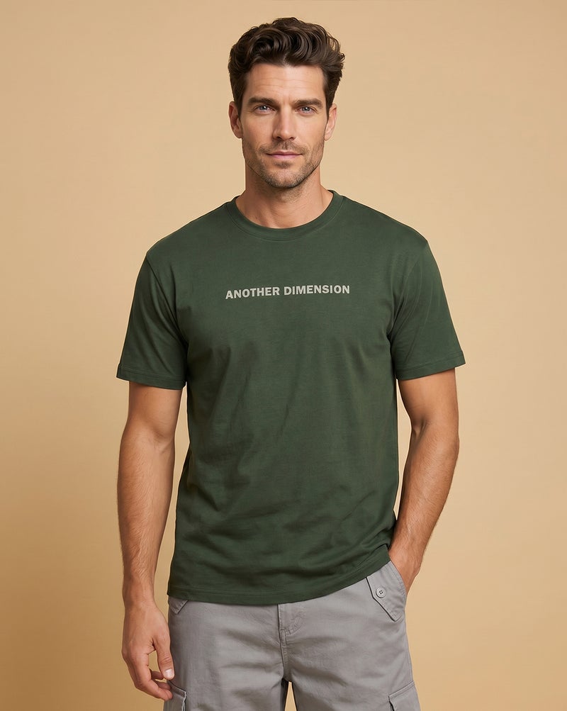 NOBERO Men's Olive Green Oversized T-Shirt - Image 2