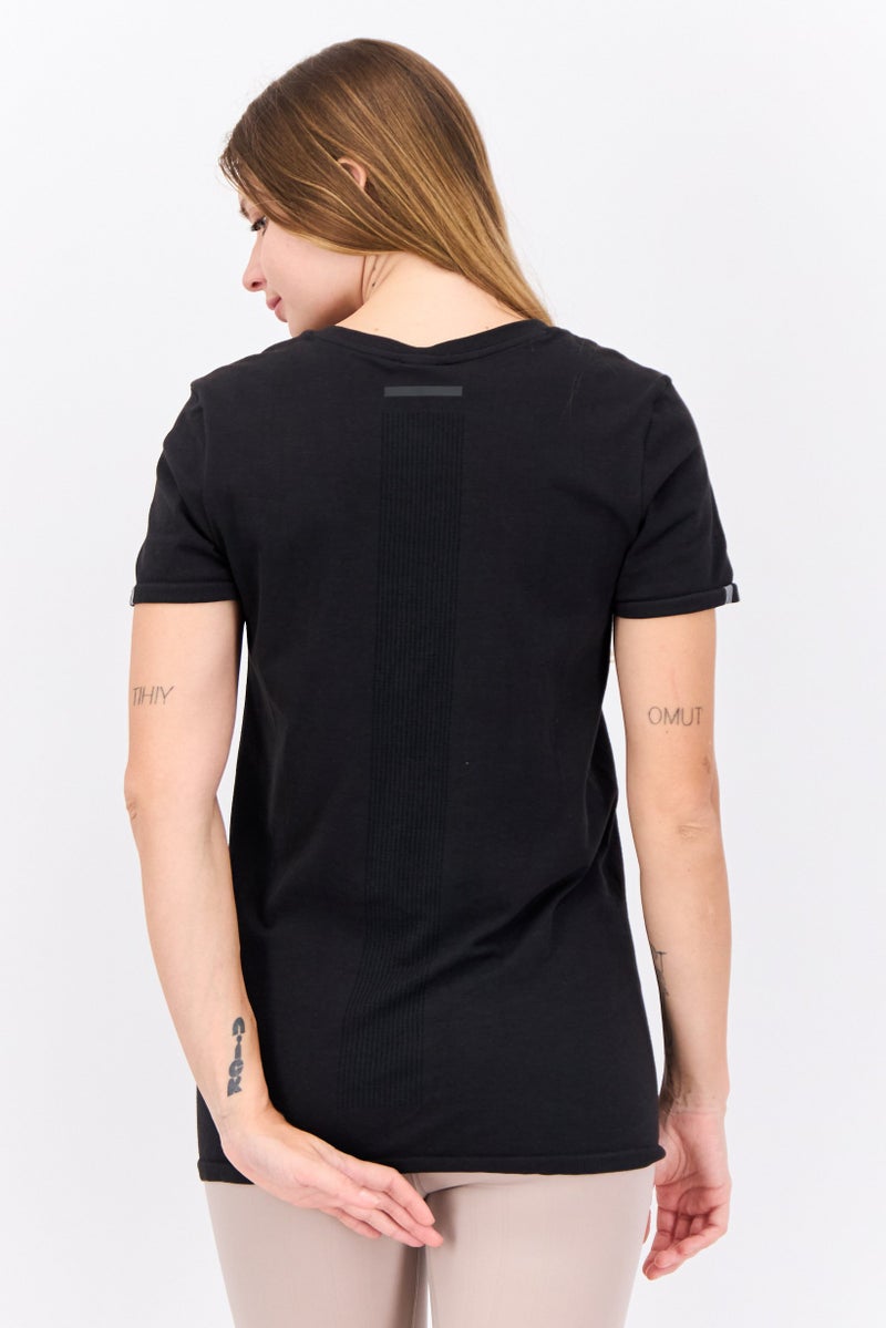 Adidas Women Sportswear Fit Short Sleeves Outdoors Top, Black - Image 3