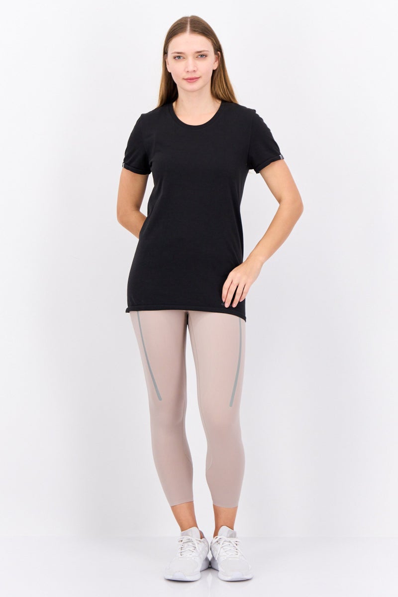 Adidas Women Sportswear Fit Short Sleeves Outdoors Top, Black - Image 4