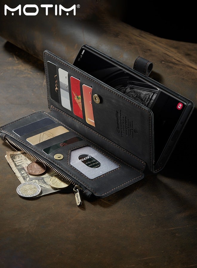 Motim Samsung S23 Wallet Case with Card Holder and Kickstand, Leather Full Body Shockproof Flip Protective Phone Cover Wallet Case  - Image 3